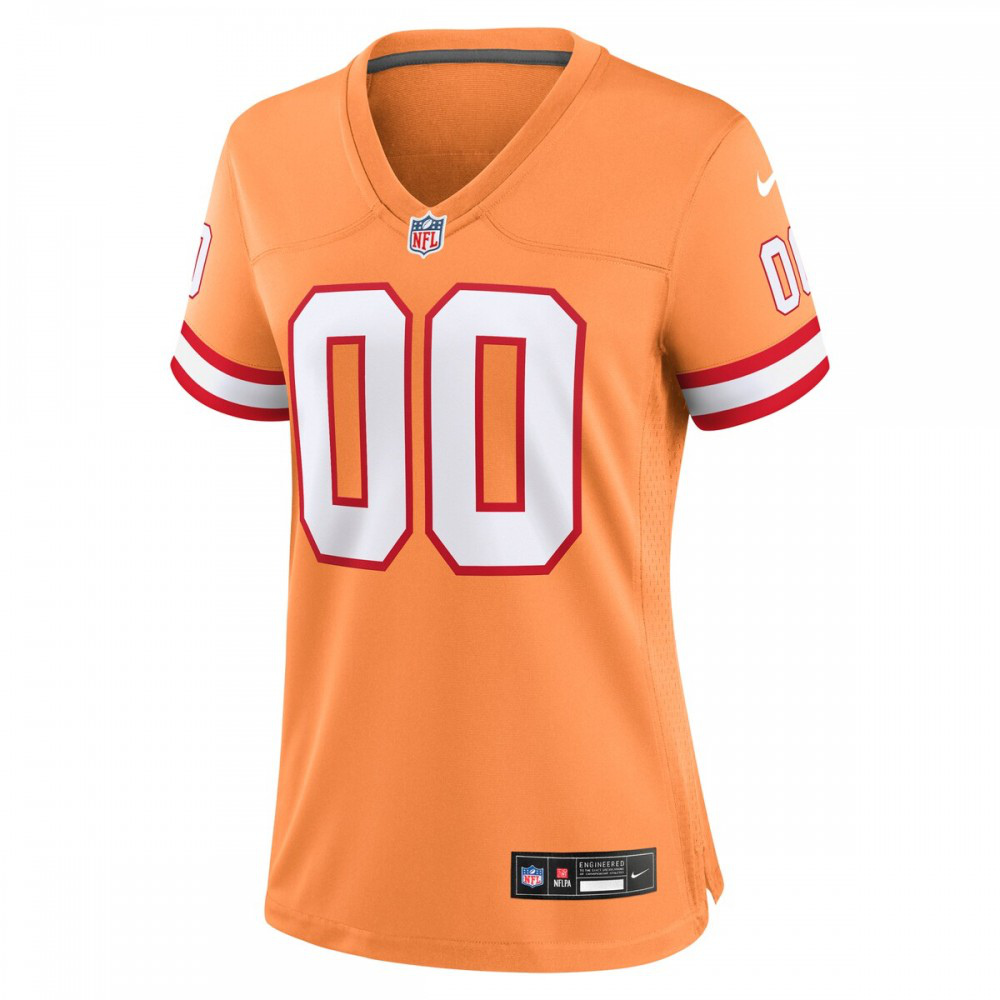Tampa Bay Buccaneers Nike Women's Custom Throwback Game Jersey - Orange-GridironStore